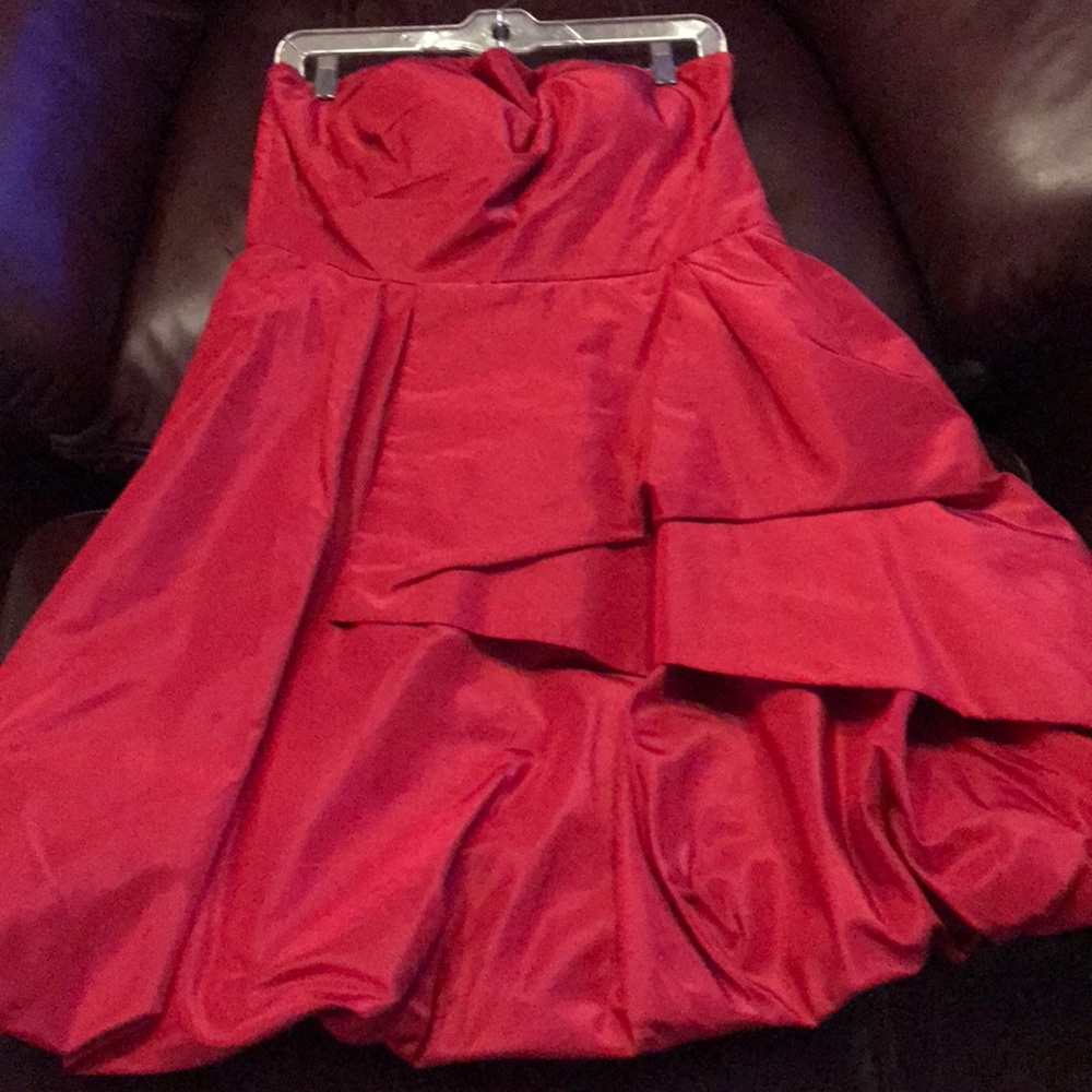 Red mini dress